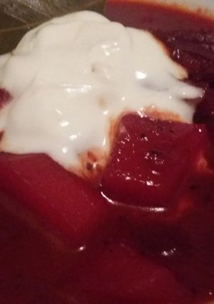 Céklaleves egyszerűen recept fotója