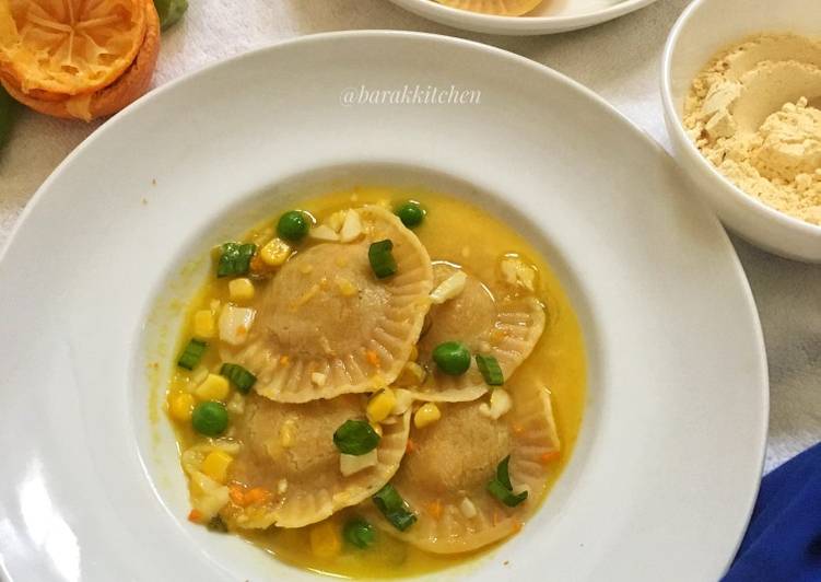 How to Make Speedy Besan raviolis with sweet and tangy sauce