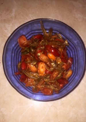 Foto resep Kulit Melinjo Tumis Teri
