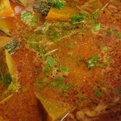 Red pumpkin curry (vidharbh style) A picture of Red pumpkin curry (vidharbh style).