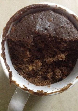 A picture of Nutella Peanut Butter Mug Cake.