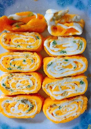 Hình của món Trứng tráng 2 màu.