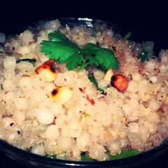 A picture of Sabudana khichdi (for fasting).