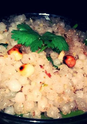 A picture of Sabudana khichdi (for fasting).