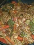 Tallarines con verduras