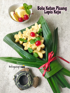 Foto resep Bolu ketan pisang lapis keju (487)