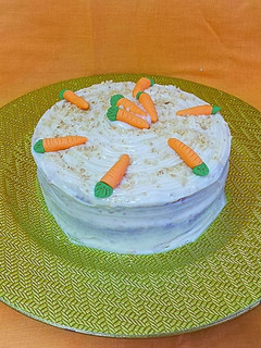 Una foto de Tarta de zanahoria vegana