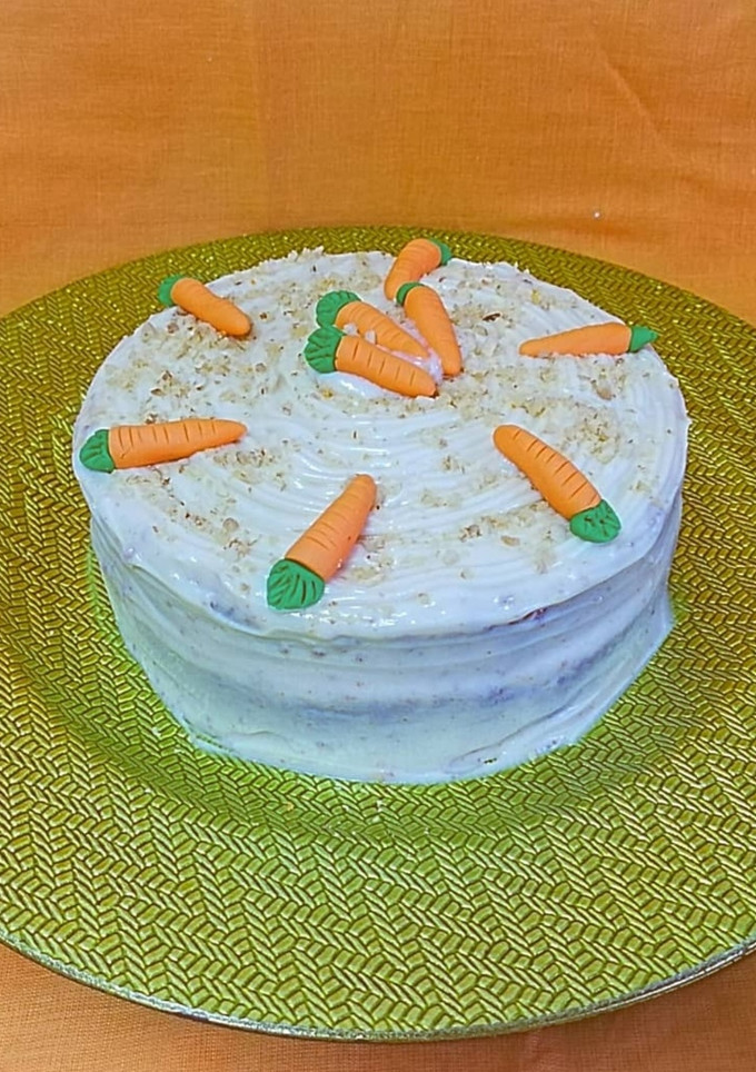 Una foto de Tarta de zanahoria vegana