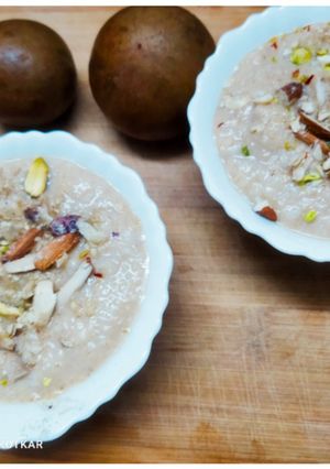 A picture of Chikoo Kheer.