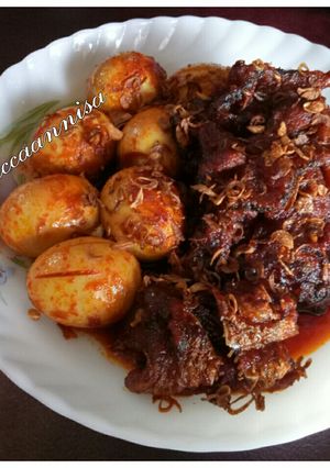 Foto resep Haruan & hintalu itik  masak habang khas banjar #masakhabang #selerabanjar