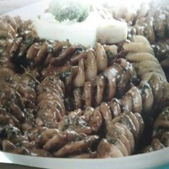A picture of Fuslli with Basil Coriander Pesto.