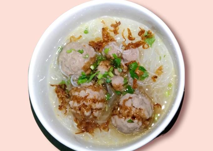 Cara Gampang Membuat Baso sapi isi telur puyuh Anti Gagal