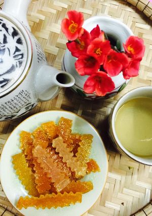 Hình của món Mứt vỏ cam mật ong.