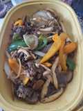 Sukiyaki masak jamur dan paprika