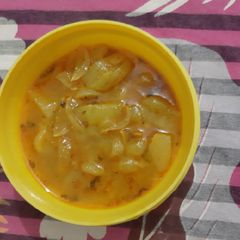 A picture of Kakdi ki sabzi.