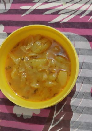 A picture of Kakdi ki sabzi.