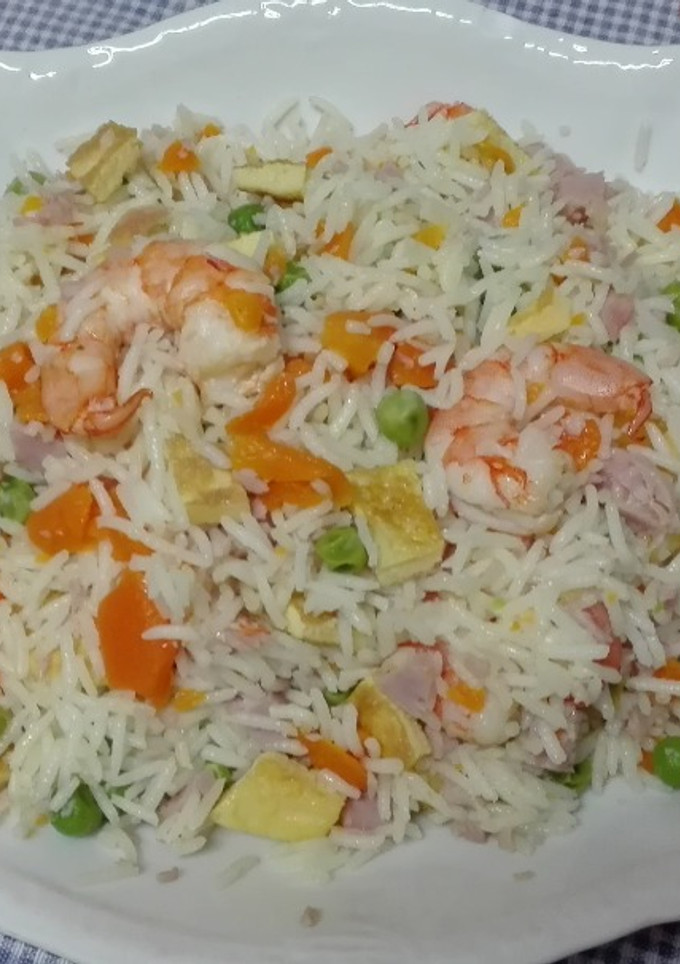 Una foto de Arroz tres delicias. Thermomix