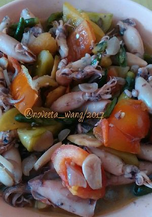 Foto resep Cumi Asin masak Tomat