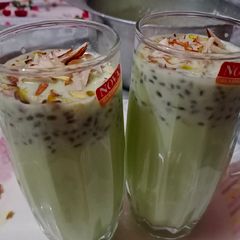 A picture of Milk Green Sharbat.