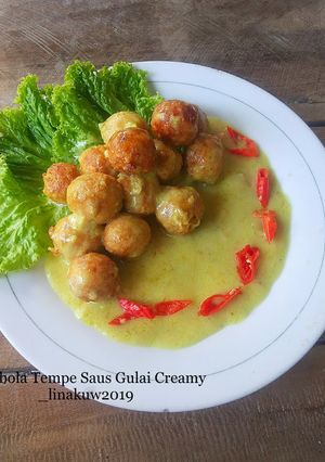 Foto resep Bola bola Tempe Saus Gulai Creamy