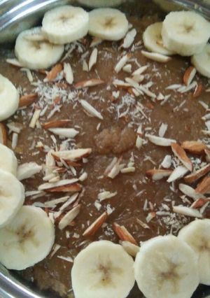 A picture of Aate ka banana halwa.
