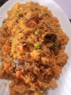 A picture of Fish jollof rice.