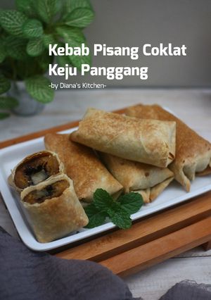 Foto resep Kebab Pisang Coklat Keju Panggang