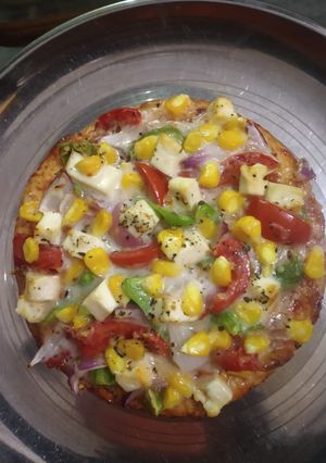 A picture of Sweet Corn pizza.