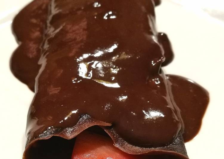 Creps negros de fresas