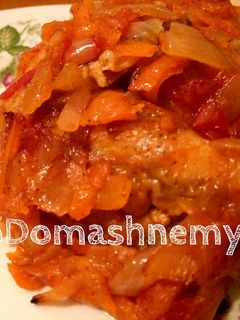 Фото Вкуснейшая рыба с овощами в духовке. Пальчики оближешь.