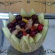 Cesta de melón con macedonia natural