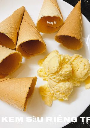 Hình của món Kem sầu riêng trứng gà.