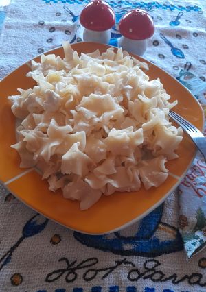 O poză a rețetei Tăiței cu brinză dulce de vaci.