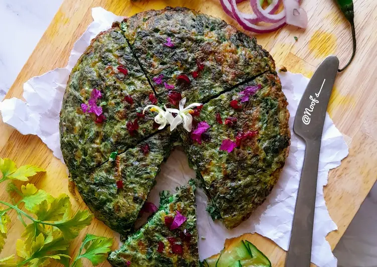 Resep Mudah Kookoo Sabzi (Persian Frittata / Persian Herbs Omelette) Ala Warteg