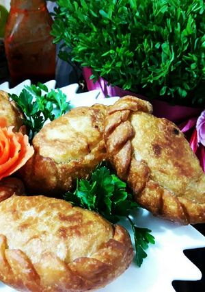 عکسی از دستور پیراشکی گوشت