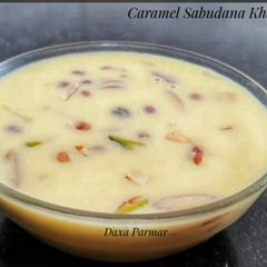 A picture of Caramel Sabudana Kheer (Tapioca Pearls Pudding For Fasting).