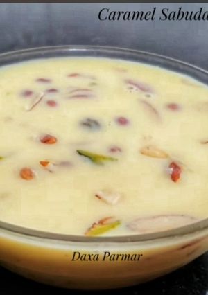 A picture of Caramel Sabudana Kheer (Tapioca Pearls Pudding For Fasting).