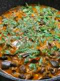 Eggplant Curry with Mushrooms, Tomatoes, and Coconut Milk