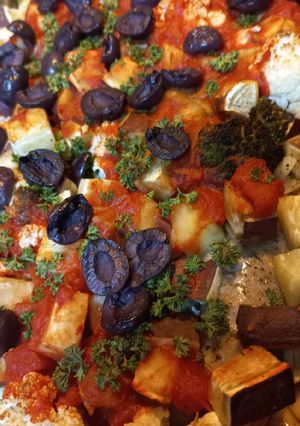 A picture of Mediterranean Roasted Sausage and Vegetables.