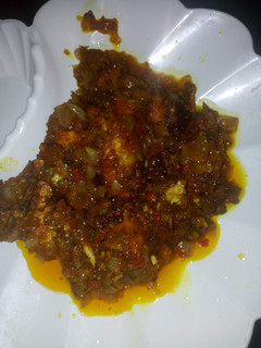 A picture of Pepper chicken sauce.