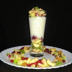 A picture of Chuda Dahi Fruit Parfeit.