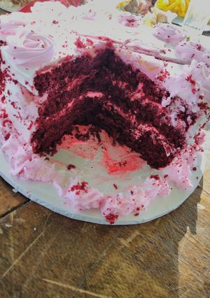 A picture of Redvelvet cake#redrecipes#themechallenge.