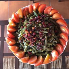 A picture of Lebanese Green with Spanish Jamon & Raf tomato.