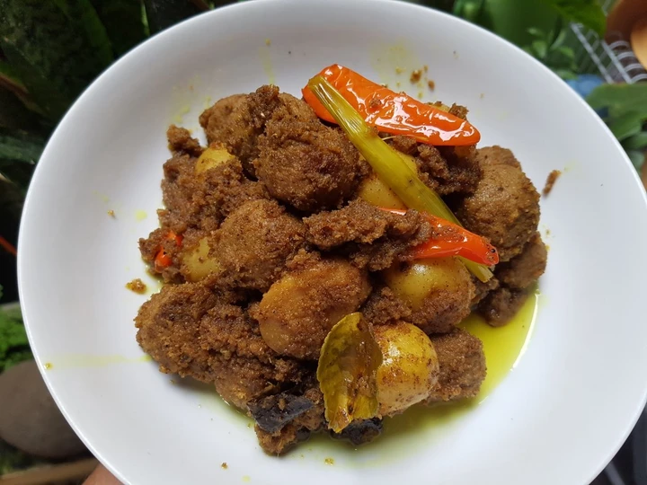 Langkah Gampang Menyiapkan Resep 311. Rendang Daging Giling &amp;amp; Kentang yang Bisa Manjain Lidah Anti Ribet, Mantap Sekali