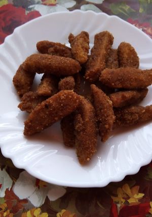 Rántott karalábé csíkok, teljes kiőrlésű zsemlemorzsában recept fotója