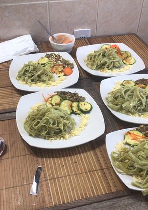 Una foto de Tallarines a la veggie