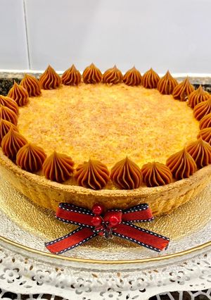 Una foto de Pastel de coco y Dulce de leche