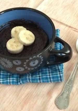 A picture of Flourless Choco Banana Mugcake.