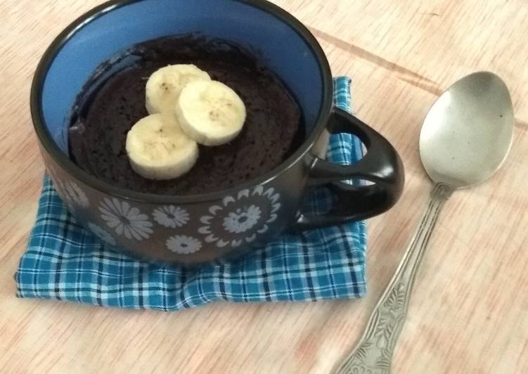 Simple Way to Make Speedy Flourless Choco Banana Mugcake
