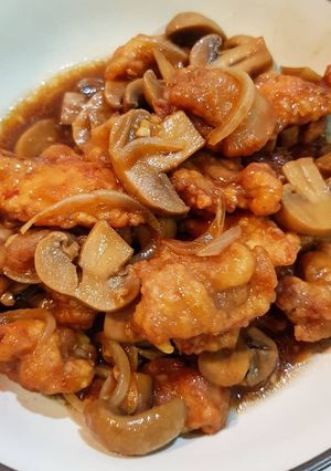 Foto resep Ayam crispy jamur saus tiram